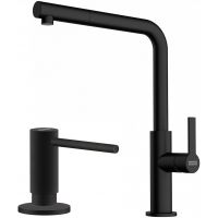 Zestaw Franke Maris Slim L Pull-Out bateria kuchenna stojąca z dozownikiem do płynów 300 ml czarny mat (1150728394, 1190547906)