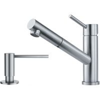 Zestaw Franke Orbit bateria kuchenna stojąca z dozownikiem do płynów 350 ml stal szlachetna (1150569461, 1120717084)