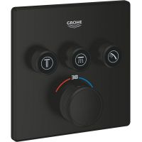Grohe Grohtherm SmartControl bateria wannowo-prysznicowa podtynkowa z termostatem czarna 291262430