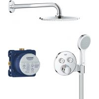 Grohe Grohtherm SmartControl zestaw prysznicowy podtynkowy termostatyczny z deszczownicą chrom 34743000
