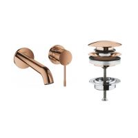 Zestaw Grohe Essence New bateria umywalkowa podtynkowa z korkiem Warm Sunset (19408DA1, 65807DA0)