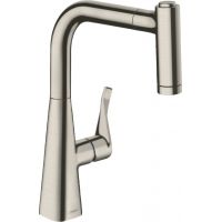 Hansgrohe Metris M71 bateria kuchenna stojąca stal 73800800