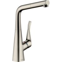 Hansgrohe Metris M71 bateria kuchenna stojąca stal szlachetna finish 73812800