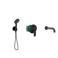 Zestaw Vernis Blend komplet wannowo-prysznicowy podtynkowy czarny mat (71466670, 01800180, 26888670, 26340670, 28272670, 71420670)