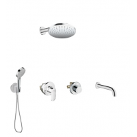 Zestaw Vernis Blend komplet wannowo-prysznicowy podtynkowy chrom (26277000, 27809000, 71663000, 15932000, 15930180, 26888000, 26340000, 28272000, 71420000)