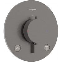 Hansgrohe Ecostat Comfort S bateria wannowo-prysznicowa podtynkowa termostatyczna czarny chrom szczotkowany 33715340