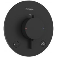 Hansgrohe Ecostat Comfort S bateria wannowo-prysznicowa podtynkowa termostatyczna czarna 33718670