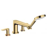 Hansgrohe Talis E bateria wannowo-prysznicowa 4-otworowa złoty optyczny polerowany 71748990
