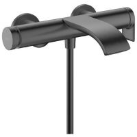 Hansgrohe Vivenis bateria wannowo-prysznicowa ścienna czarny chrom szczotkowany 75420340