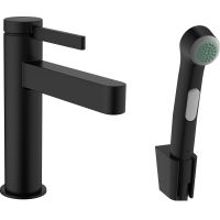 Hansgrohe Finoris bateria umywalkowa z słuchawką typu bidetta czarny mat 76210670