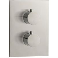 Herzbach Design iX bateria wannowo-prysznicowa podtynkowa termostatyczna stal szczotkowana 17.503050.2.09