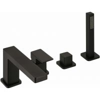 Herzbach Ceo Black bateria wannowo-prysznicowa 4-otworowa czarny mat 36.220250.1.12