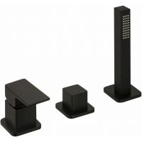 Herzbach Ceo Black bateria wannowo-prysznicowa 3-otworowa czarny mat 36.220250.2.12