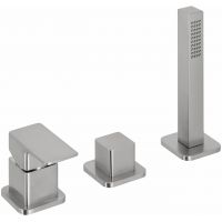 Herzbach Ceo iX-finish bateria wannowo-prysznicowa 3-otworowa stal nierdzewna 36.220250.2.14