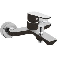 Invena Dokos bateria wannowo-prysznicowa ścienna czarny mat /chrom BW-19-004