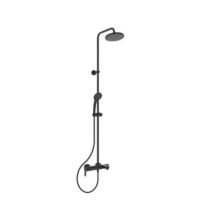 Ideal Standard Cerafine zestaw wannowo-prysznicowy ścienny z deszczownicą czarny BC749XG