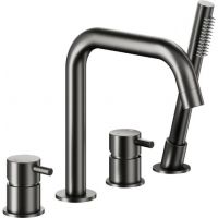 KFA Armatura Moza Black bateria wannowo-prysznicowa nawannowa gun metal grey 5035-210-61