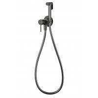 KFA Armatura Moza Gun Metal Grey bateria bidetowa podtynkowa z zestawem prysznicowym grafitowa 5039-512-61