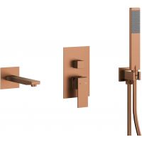 KFA Armatura Logon Brushed Rose Gold zestaw wannowo-prysznicowy podtynkowy różowe złoto szczotkowane 5139-401-34