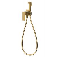 KFA Armatura Logon Brushed Light Gold bateria bidetowa z zestawem prysznicowym podtynkowa złoty szczotkowany light 5139-512-39