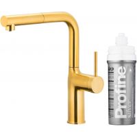 KFA Armatura Duero Pure Move Brushed Gold bateria kuchenna z filtrem Profine Silver S złoty szczotkowany 6623-424-31