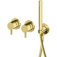 Kohlman Axel Gold bateria wannowo-prysznicowa podtynkowa złoty połysk QW260AGD