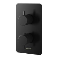 Kohlman Axel Black bateria wannowo-prysznicowa podtynkowa termostatyczna czarna QW433AB