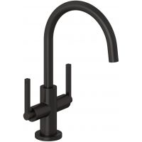 Kludi Nova Fonte Puristic bateria umywalkowa stojąca czarny szczotkowany 20118N215