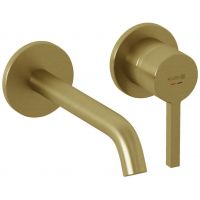 Kludi Nova Fonte Pura bateria umywalkowa podtynkowa złoty szczotkowany 20244N015