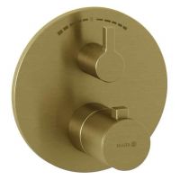 Kludi Nova Fonte Puristic bateria wannowo-prysznicowa podtynkowa termostatyczna złoty szczotkowany 20810N015