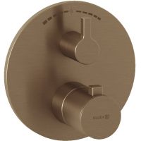 Kludi Nova Fonte Puristic bateria wannowo-prysznicowa podtynkowa termostatyczna brązowy szczotkowany 20810N115