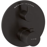 Kludi Nova Fonte Puristic bateria wannowo-prysznicowa podtynkowa termostatyczna czarny szczotkowany 20810N215