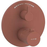 Kludi Nova Fonte Puristic bateria wannowo-prysznicowa podtynkowa termostatyczna koralowy mat 20810O515