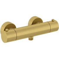 Kludi Objekta bateria prysznicowa ścienna termostatyczna złoty szczotkowany 35200N038