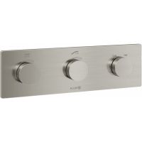 Kludi Pushtronic bateria wannowo-prysznicowa podtynkowa termostatyczna nikiel szczotkowany 38300N5-00