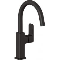 Kludi Renon bateria umywalkowa stojąca czarny szczotkowany 42028N275