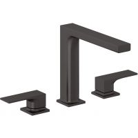 Kludi Decus bateria umywalkowa stojąca czarny szczotkowany 54393N275