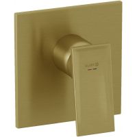 Kludi Decus bateria prysznicowa podtynkowa złota szczotkowana 54755N075