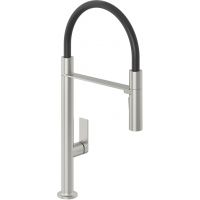 Kludi Qord bateria kuchenna stojąca nikiel szczotkowany/czarny 56859N575