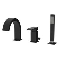 Kronenbach Quara 3.0 Black bateria wannowo-prysznicowa 3-otworowa czarny mat KB100366C11