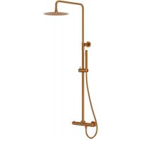 LaVita Orion zestaw prysznicowy ścienny termostatyczny z deszczownicą miedź