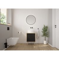 Oltens Lagde umywalka 40x40 cm okrągła nablatowa biała 40316000