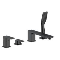 Oltens Hadsel bateria wannowo-prysznicowa nawannowa czarny mat 34203300