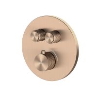 Oltens Onega bateria wannowo-prysznicowa podtynkowa termostatyczna miedź szczotkowana 34601610