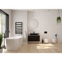 Oltens Lagde umywalka 40x40 cm okrągła nablatowa biała 40316000