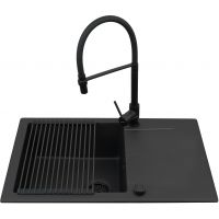 Pyramis Keros zlewozmywak z baterią czarny/czarny 070247001S