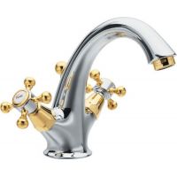 Sapho Antea bateria umywalkowa stojąca wysoka chrom/złoty 3272