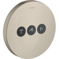 Axor ShowerSelect Round zawór odcinający do 3 odbiorników nikiel szczotkowany 36727820