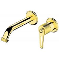 Sapho Bebe bateria umywalkowa podtynkowa złoty BB018/17