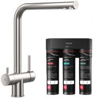 Zestaw Teka Uni bateria kuchenna do filtra wody stojąca inox z filtrem podzmywakowym (116030084, 118510002)